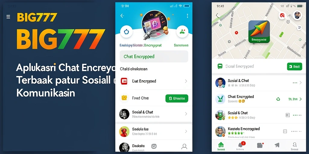 Antarmuka pengguna modern dan intuitif dari BIG777 dengan fitur Chat Encrypted.