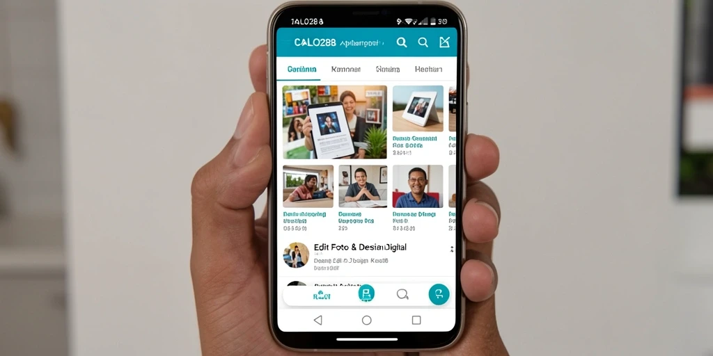 Tampilan utama aplikasi Gambar Digital CALO288 yang user-friendly.