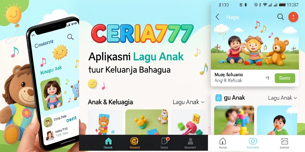 Tampilan antarmuka CERIA777 yang ceria dan interaktif untuk anak.