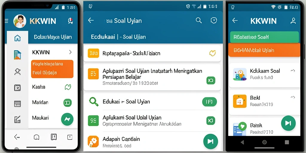 Tampilan antarmuka KKWIN yang user-friendly memudahkan belajar soal ujian.