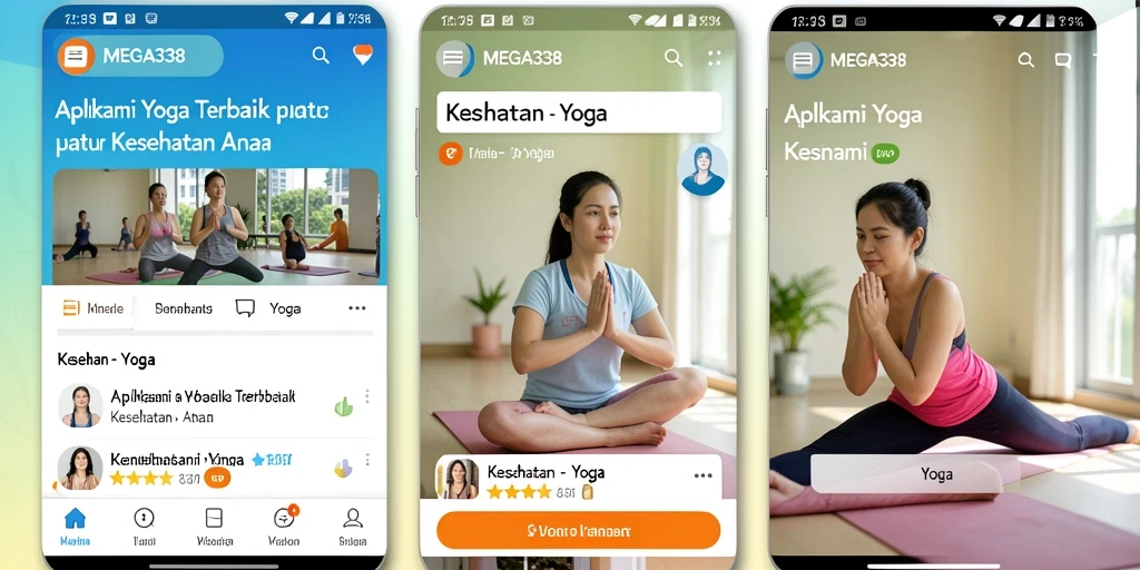 Tampilan antarmuka MEGA338 yang memudahkan pengguna dalam berlatih Yoga.