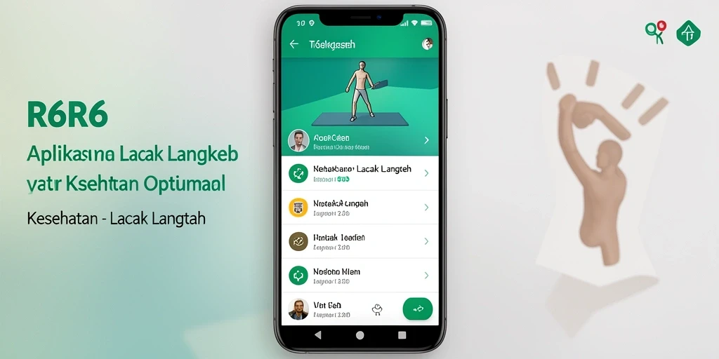 Tampilan antarmuka pengguna R6R6 saat melacak langkah.