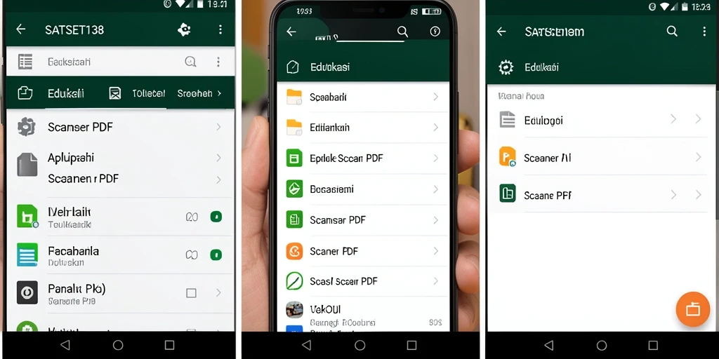 Antarmuka aplikasi Scanner PDF SATSET138 yang user-friendly.